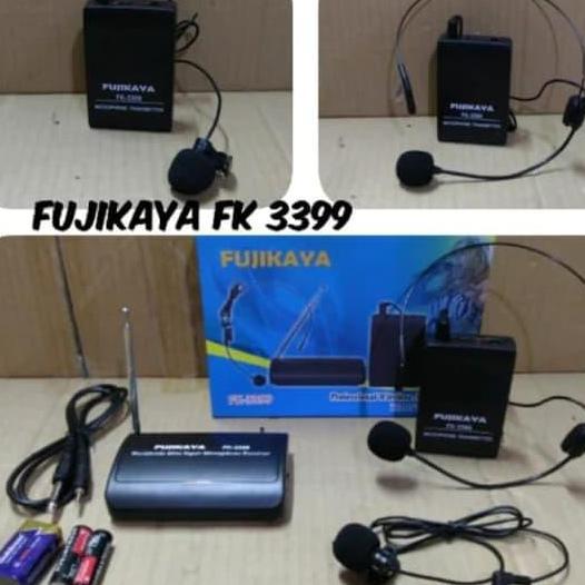 Mic Wireless Fujikaya Fk-3399.Mic Condensor .Suara Sensitif.Mic Imam