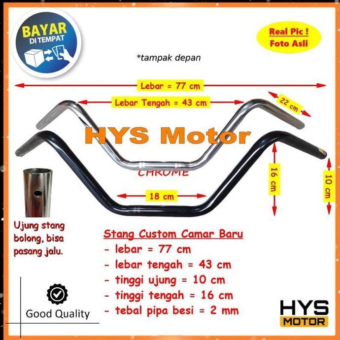 DV356 - Stang Stir Motor Custom CAMAR BARU Setang Setir Variasi Universal CB 150R Ninja Beat Street 