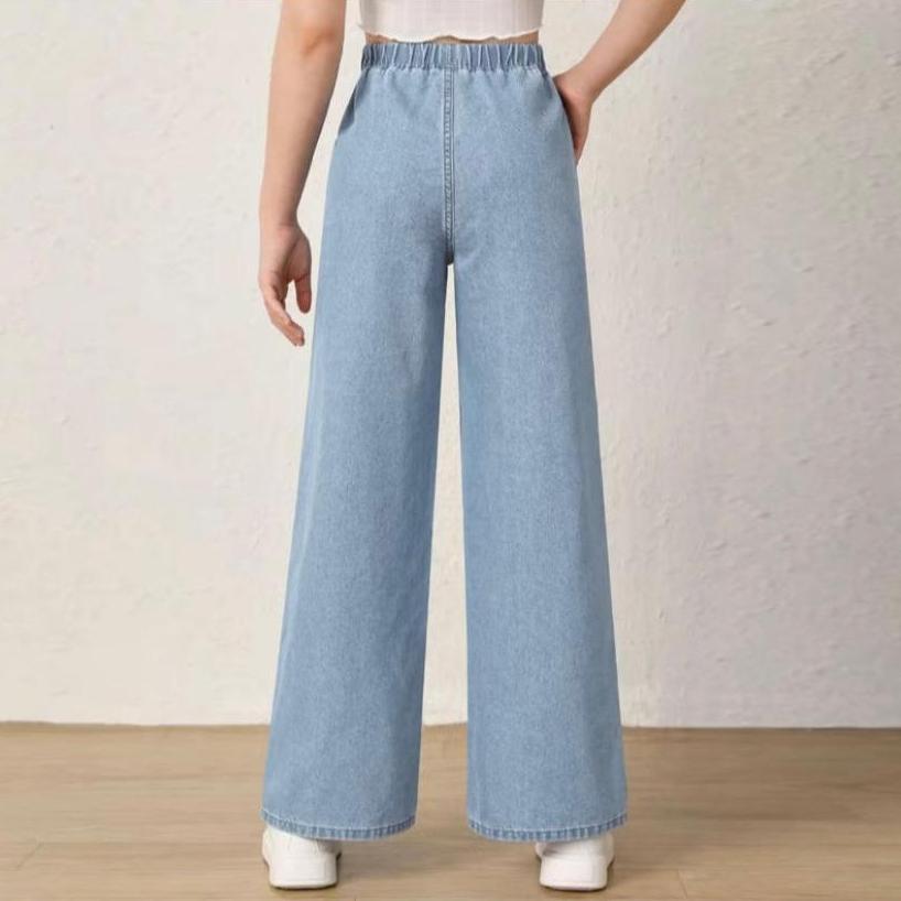 NEW CELANA JEANS WANITA BAGGY JEANS/JEANS KULOT PINGGANG KARET MELAR/ JUMBO/BISA SAMPAI BB100KG