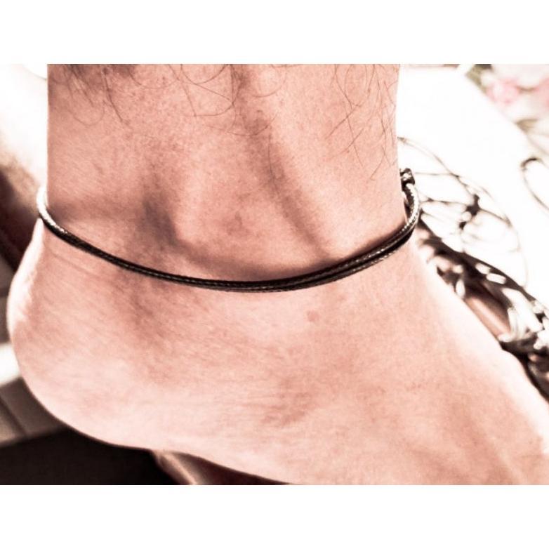 OFFICIAL Gelang Kaki Tali Hitam/Gelang Kaki Tali Korea/Gelang Kaki Pria Wanita/AGAM AKSESORIS