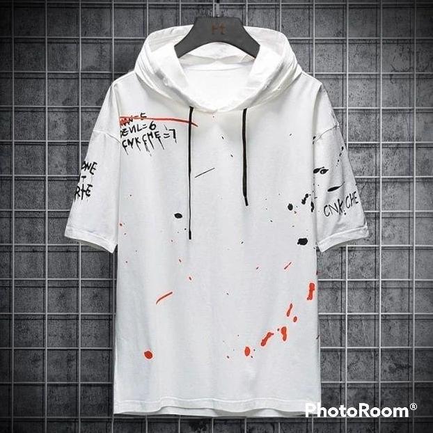 Boywings- Kaos Hoodie Fullprinting Lengan Pendek Terbaru - Korea Style Distro Panjang Sweater Sweats