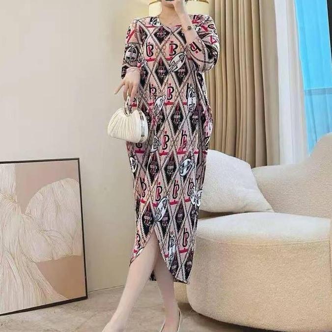 Promo Dress Prisket One Set Plisket Wanita Import Premium Korean Style Oversize (SSCollection89) Dis