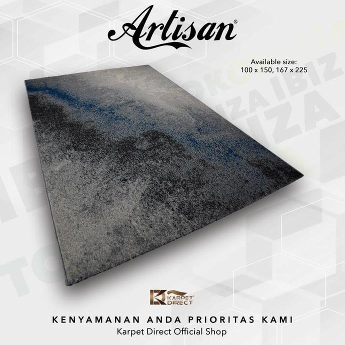 [Karpet Direct] Ibiza Karpet (Biru) 100x150 cm - Kode 45-4584