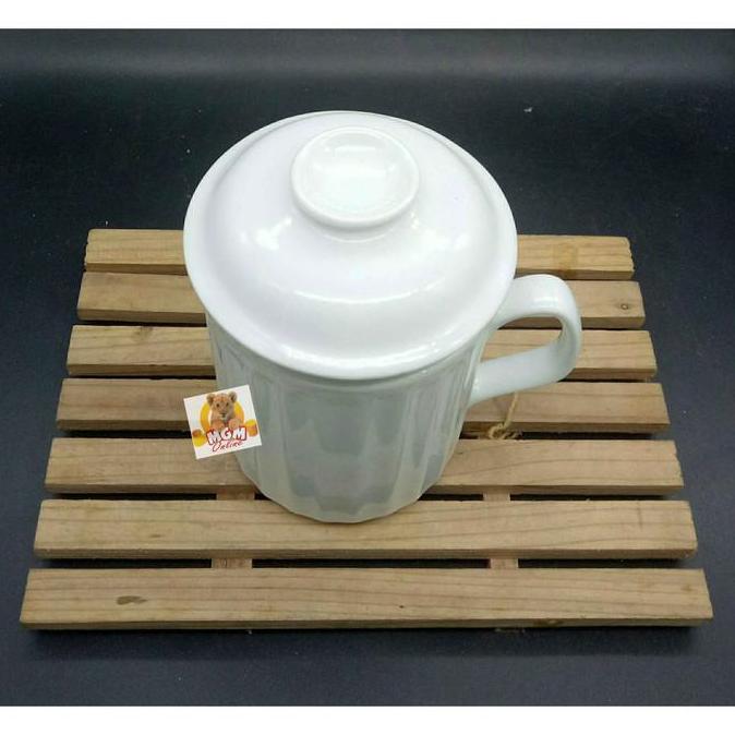 Bestone- Mug Tutup Mug Keramik dengan Tutup dan Saringan teh MUG C3194