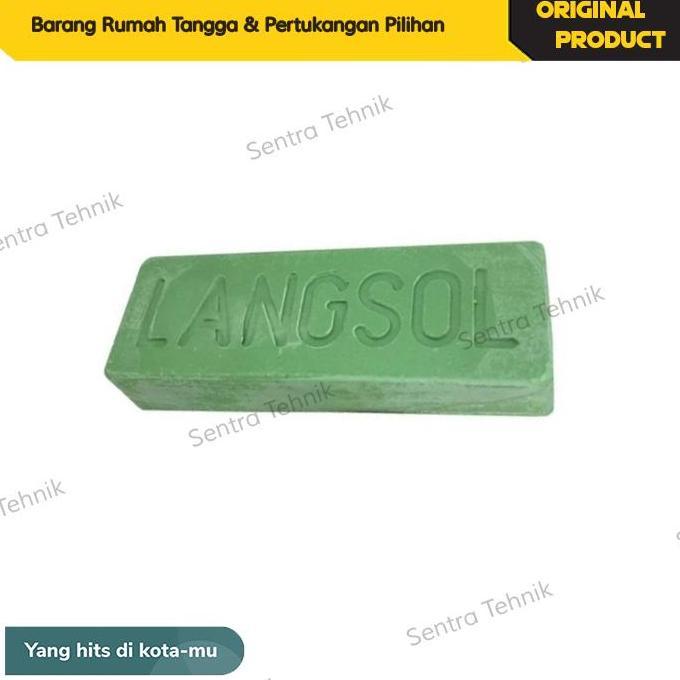 Instancodbisa- [Original Langsol Hijau 100%] Langsol Hijau Batu Ijo Batu Poles Stainless Poles Logam