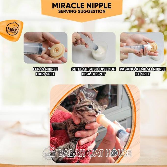 Gohead- Miracle Nipple Dot Susu Untuk Bayi Anjing Kucing Baru Lahir Botol