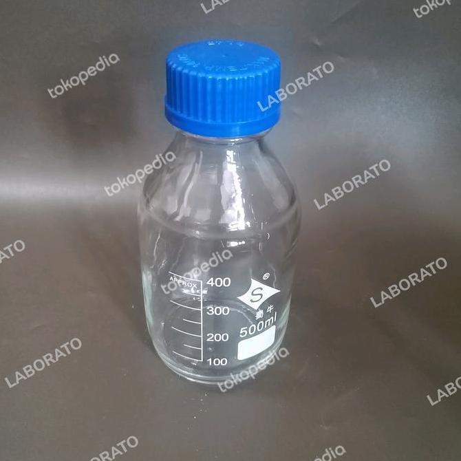Barunih- Botol Sampel 500Ml Bening Lab Sample Bottle Clear 500 Ml