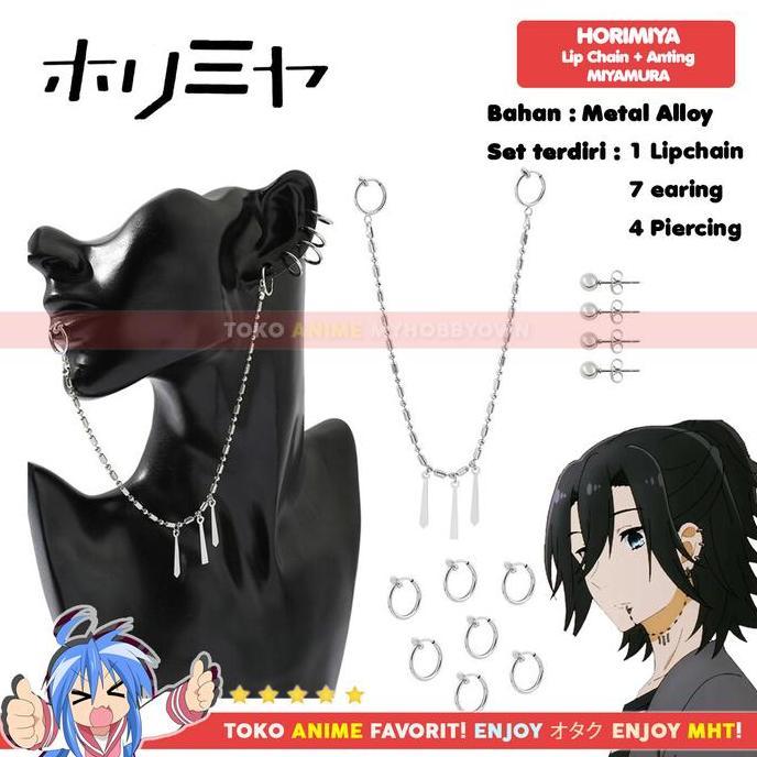 Depama_t - Anting Rantai Bibir Aksesori Lip Chain Horimiya Miyamura Izumi Cosplay