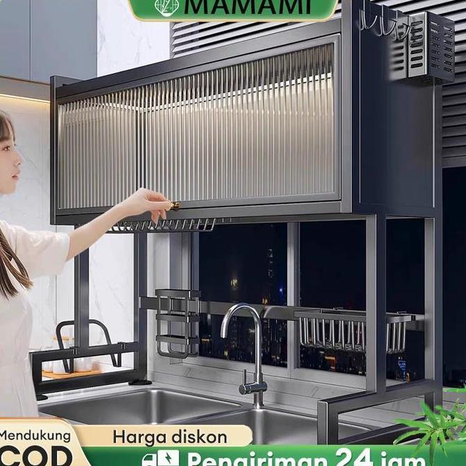 Rak Piring Wastafel Stainless Steel Rak wastafel cuci piring Rak pengering piring Rak dapur stainles