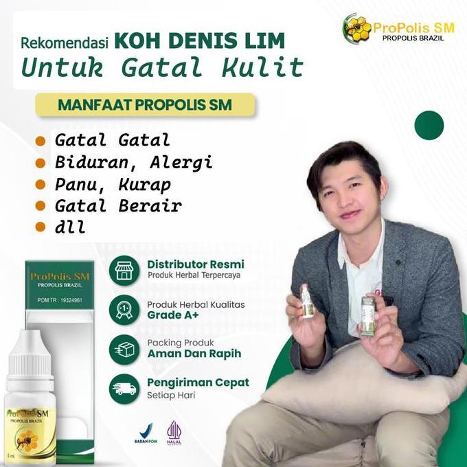 Propolis SM Untuk Gatal Kulit Biduran Alergi Gatal Berair  Panu Kurap Scabies Budug Borok