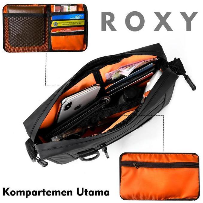 TERLARIS Rishal - Hand Bag ROXY Pria Wanita Waterproof I Tas Tangan I Tas HP I Dompet Exclusicve Ker