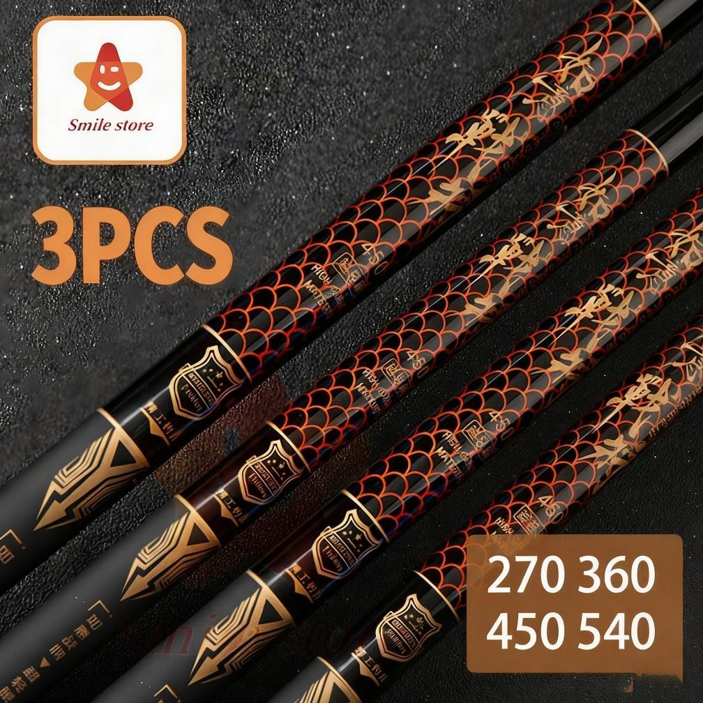 [3PCS] Joran Tegek atik Hantu Tua Joran 540 Carbon Medium Hard Pancing Tegek Pancing 450 Tegek Kaku 