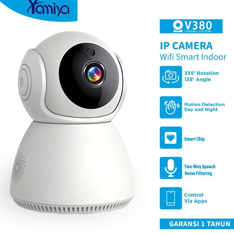 Yamiya IP V380 Q9 CCTV Kamera Wifi Sambung Ke Ponsel 1080P Smart Home Security Surveillance Camera
