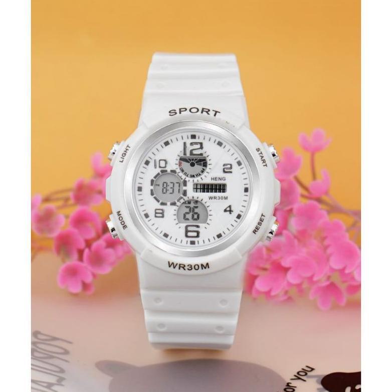 PREMIUM (COD)JAM TANGAN WANITA SPORT DIGITAL WR30M STRAP RUBBER(DIKIRIM JAKARTA)