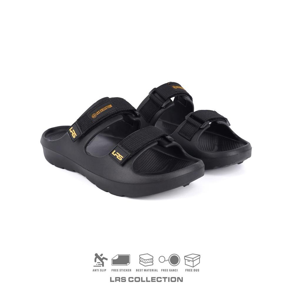 TERBARU LRS Collection Sandal Pria Arnoud Yellow  Black Sandal Casual Slop LRS Sandal Pria Selop