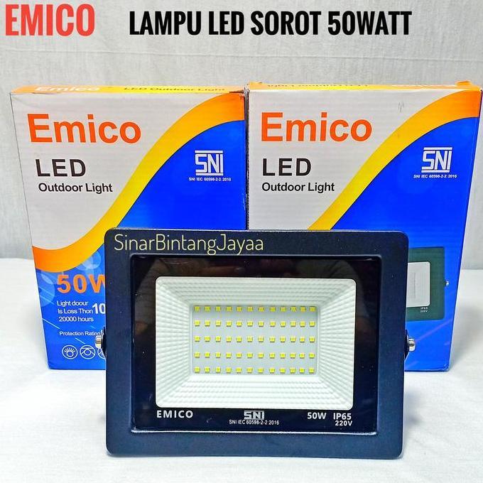 EMICO Lampu Sorot LED  50 Watt Lampu Tembak LED 50 W EMICO  Putih