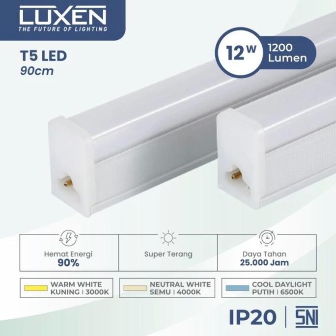 LAMPU TL T5 LED 12Watt luxen (90cm)