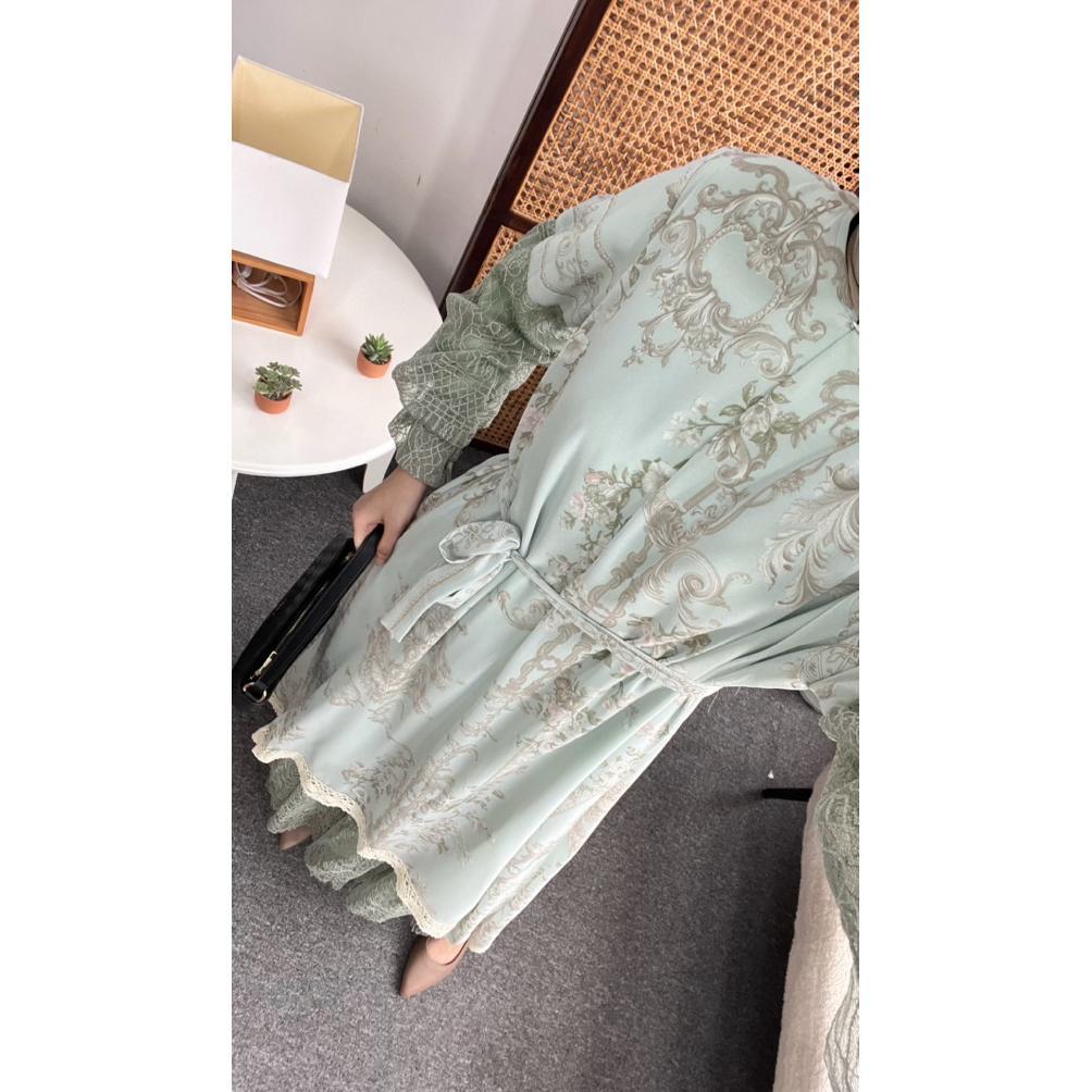 DISKON LITTLE BUTIK ZENARA SIGNATURE BRUKAT LONGDRESS | GAMIS KONDANGAN GAMIS BRUKAT