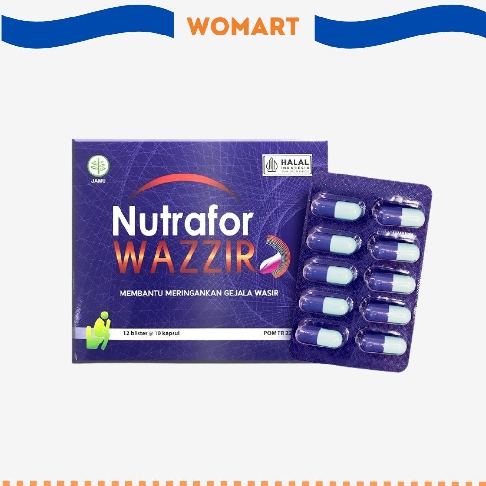 Nutrafor Wazzir - 4 Kapsul - Mengurangi Gejala Wasir Womart