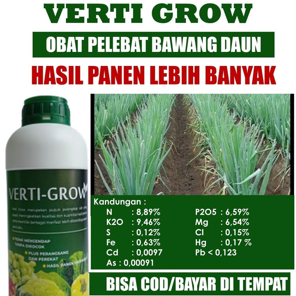 VERTI GROW Pelebat Bawang Daun Terbaik Tahan di Musim Hujan - Pupuk NPK Cair Pelebat Bawang Daun, Pu