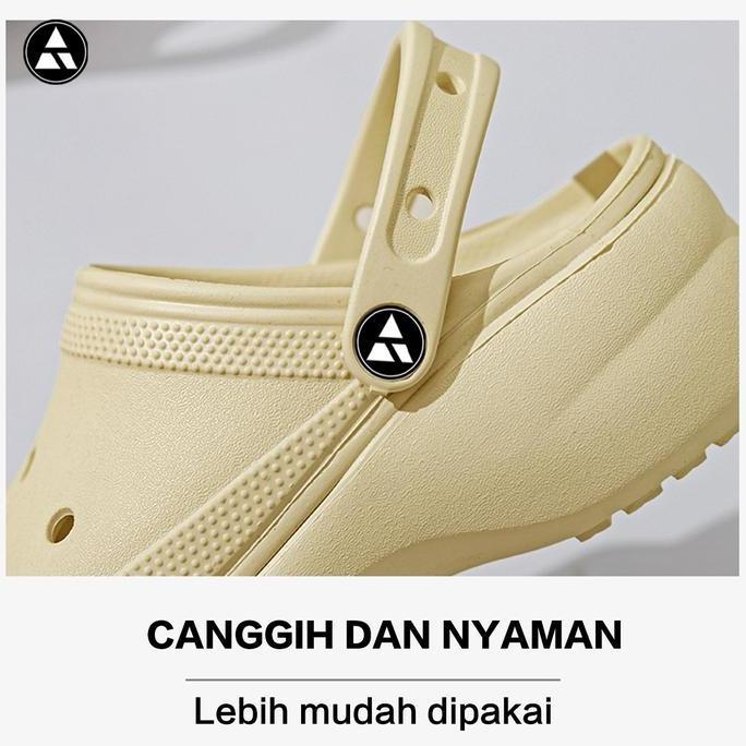 Terpopuler- Derta Sandal Baim Wanita Fuji Sepatu Jelly Wedges Women'S Classic Platform Clog Selop Ko