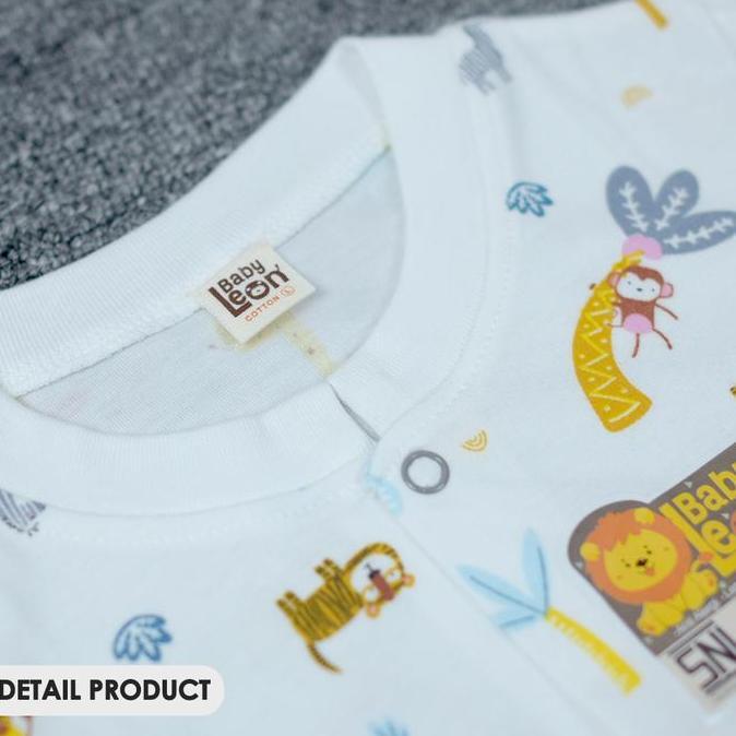 Instancodbisa- Baby Leon Sleepsuit Bayi Jumpsuit Bayi Kaki Tutup Lengan Panjang Gy-052