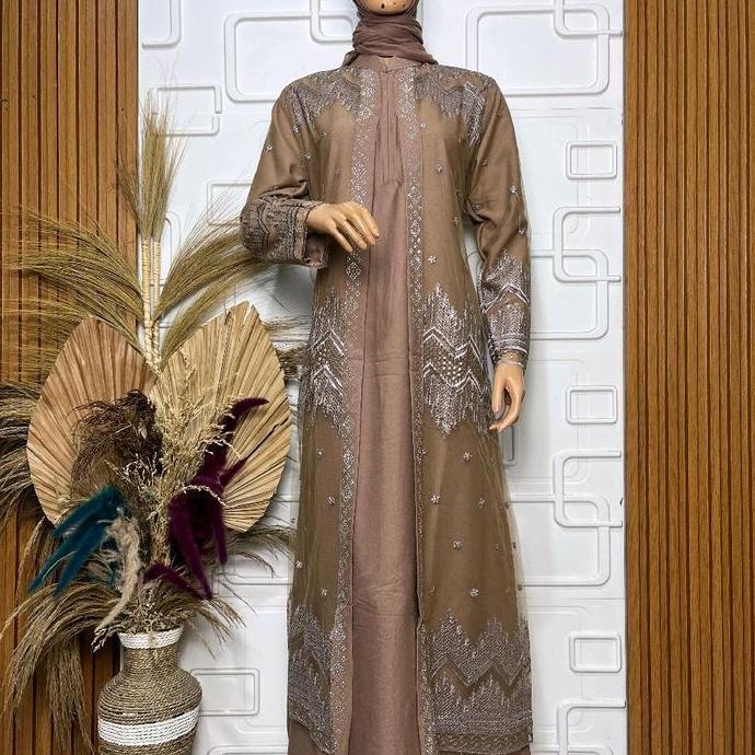 DV74 - model (syakila)terbaru gamis kondangan bahan (syakila premium) dress wanita  Kondangan Pesta 