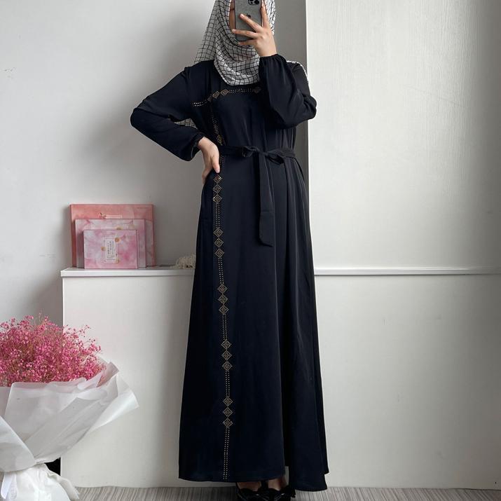 BEST SELLER GDTIMA GAMIS WANITA ABAYA HITAM MEWAH ELEGAN GAMIS HITAM POLOS GAMIS TERBARU
