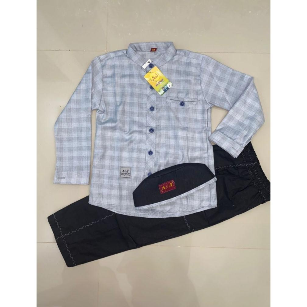 Sale Koko Anak 'Urwah A&J / Setelan Koko Anak Terbaru Salur Lengan Panjang / Koko Anak Aljami / Koko