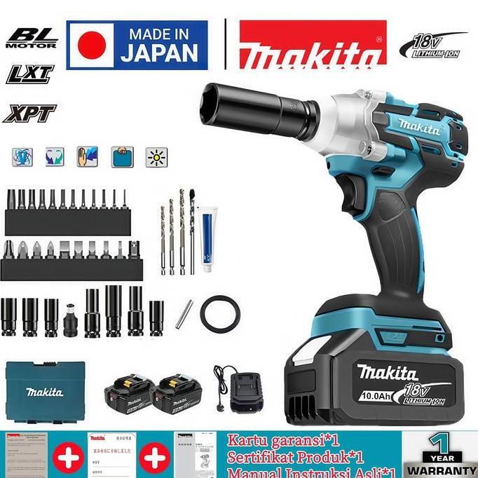 FORMEXINO Makita DTW285 18V Kunci pas dampak nirkabel, daya tinggi baterai lithium, buku petunjuk or
