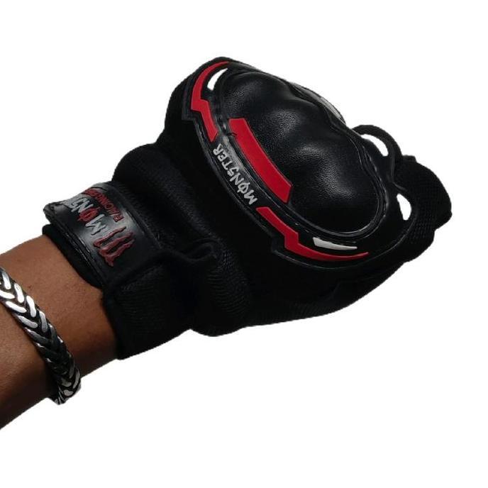 DV148 >> Sarung Tangan Motor Rubber Protector | Pelindung Tangan dengan Knuckle Racing