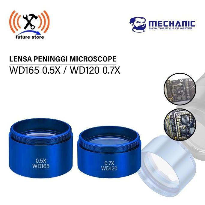 Mechanic MCN-0.5X / MCN-0.7X Lensa Peninggi Microscope Mikroscope Auxiliary Objects Lens Microscope 