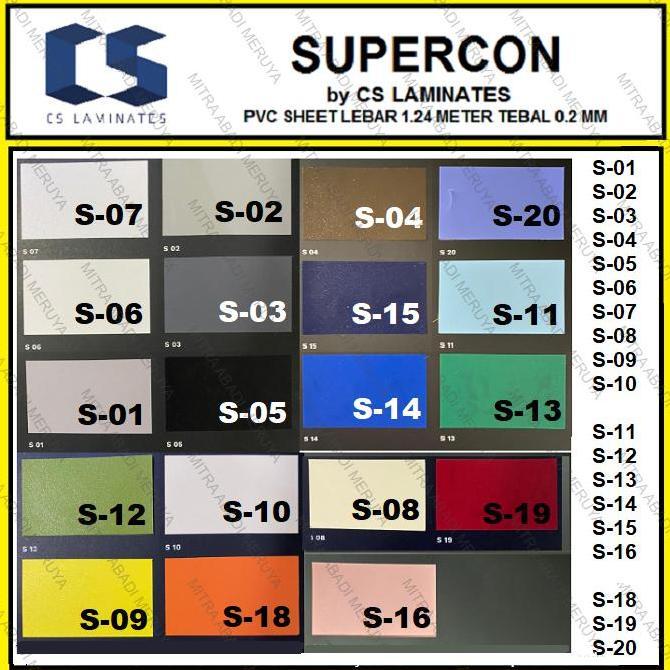Homemid- Cs Supercon Polos Solid Standard Pvc Sheet Deco Sheet