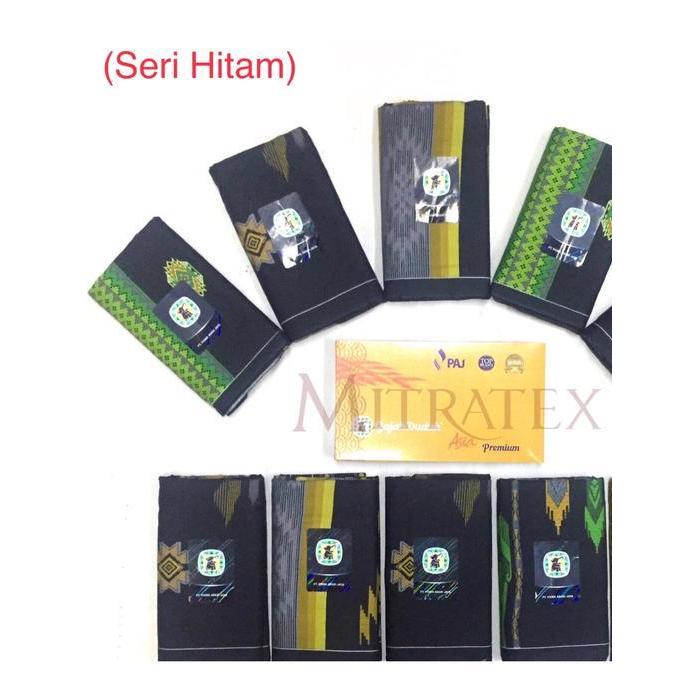 Sarung Gajah Duduk Asia Kembang Premium (Grosir) - Seri Hitam