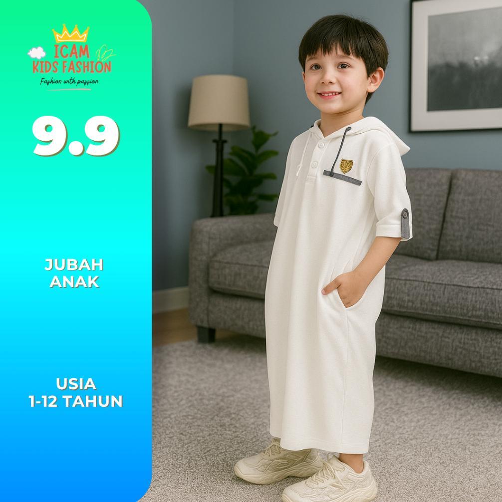 ORIGINAL JUBAH GAMIS HOODIE ANAK LAKI LAKI XYN SERIES | GAMIS PANJANG LENGAN PENDEK PREMIUM TERBARU 