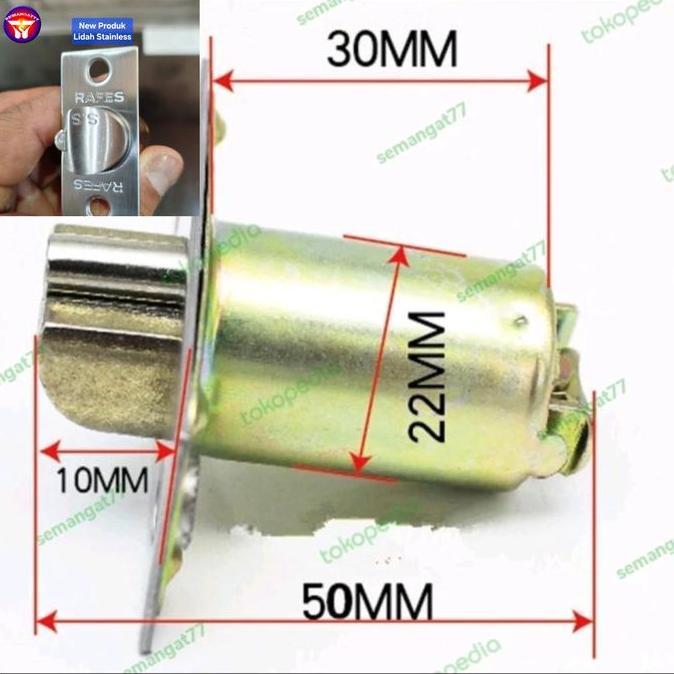 Homemid- Rafes Lidah Kunci Bulat Kamar Mandi Sus 304