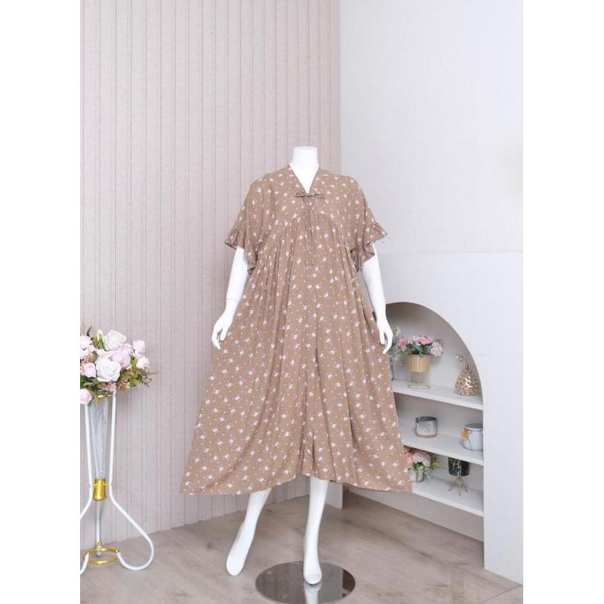 Zoraya Daster New Kimono Panjang Dress Motif Premium Remaja Bumil Busui Terbaru Kekinian Pasti Ori