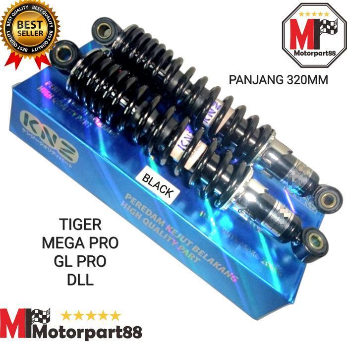 Shock Knz Sok Shokbreaker Belakang 320Mm Hitam Tiger Megapro Glpro Dll Knz Original Dan Terpercaya