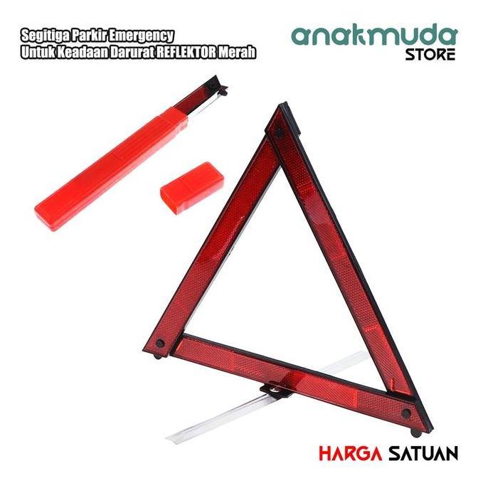 Allpix- Segitiga Parkir Parking Emergency Pengaman Mobil Rambu Tanda Segitiga Darurat Reflektor Mera