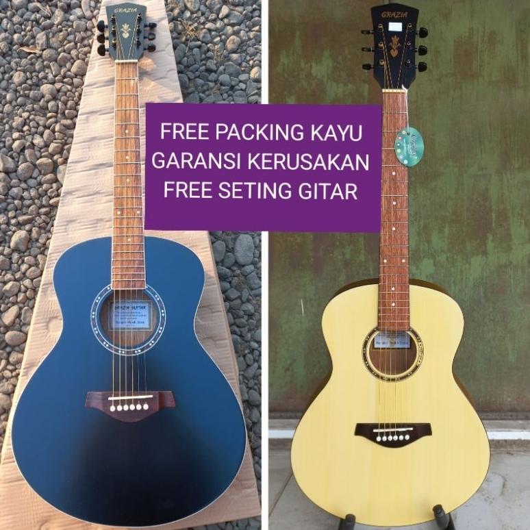 GITAR AKUSTIK ELEKTRIK ORIGINAL GRAZIA MODEL JRB 05 N