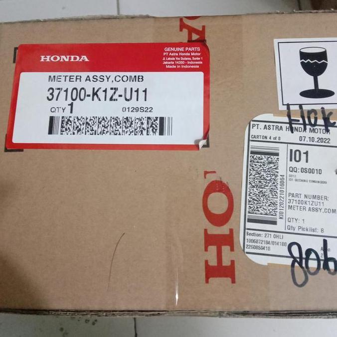 SPEEDOMETER (METER ASSY COMP) PCX 160 37100-K1Z-U11 ASLI AHM Terlaris