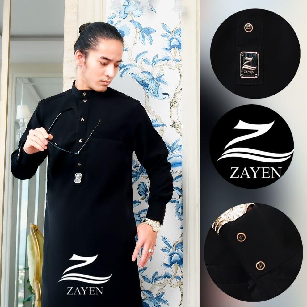 PREMIUM JUBAH SLIMFIT PRIA GAMIS PRIA SLIMFIT JUBAH ZAYEN HITAM JUBAH PRIA MUSLIM JUBBA MODEL TERBAR