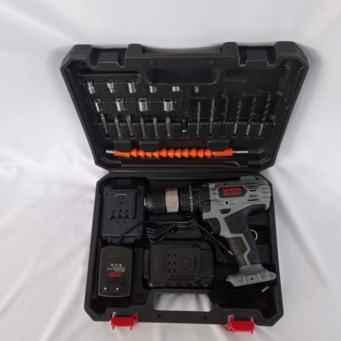 bor baterai drill beton 42v 13mm besi japan impact cordless UCHIHA
