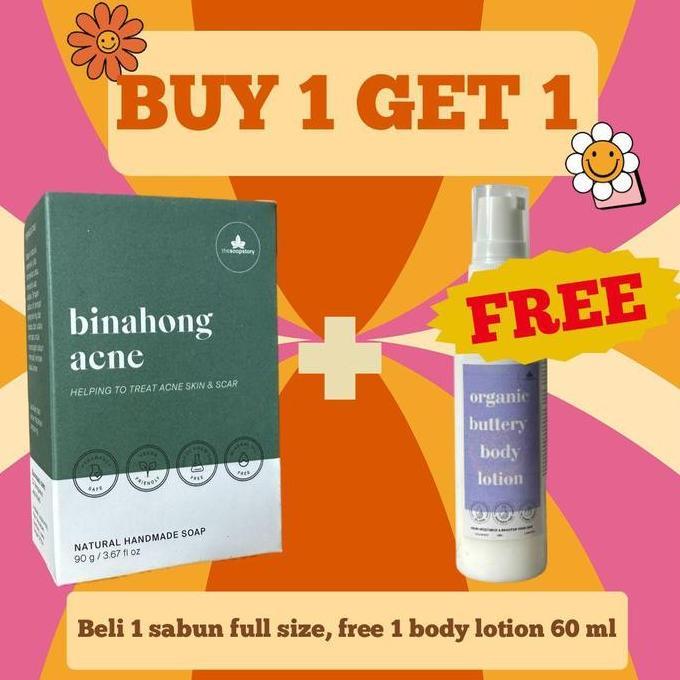 (FREE ORGANIC BODY LOTION)  BINAHONG ACNE SOAP _ by thesoapstory