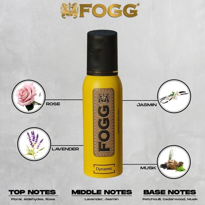 Powerfull- Fogg Perfume Body Spray Reguler Dynamic 120Ml Parfum Pria Tahan Lama 6 Jam Aroma Ringan S
