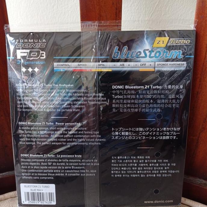 Karet Tenis Meja Donic Bluestorm Z1 Turbo Original