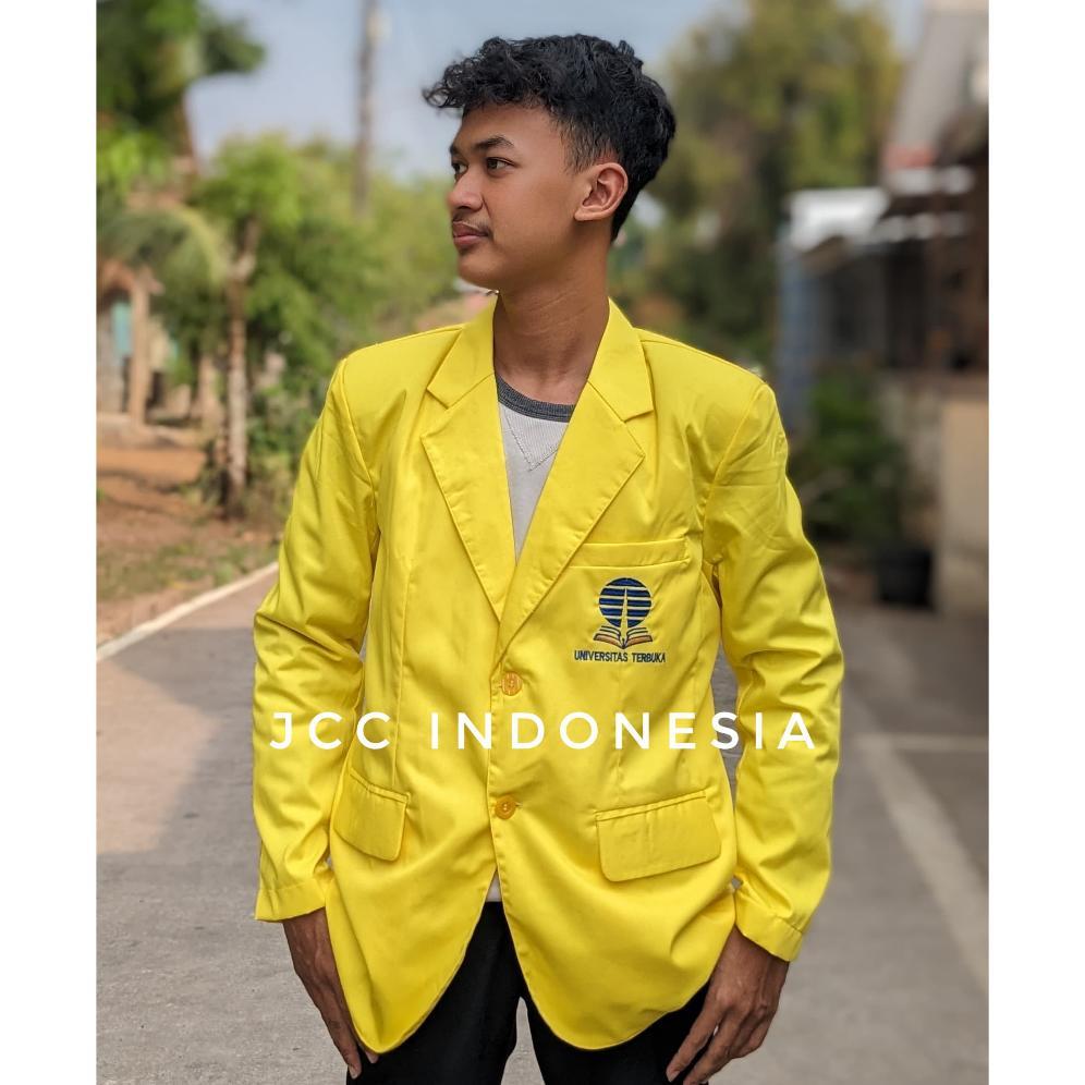 ORIGINAL JAS UT, ALMAMATER UNIVERSITAS TERBUKA, JAS ALMAMATER UT KUNING CERAH, BLAZER WAJIB TANYA ST