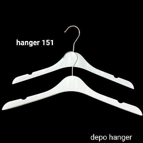 Willgo- Gantungan Hanger Baju Plastik 151 Putih Tebal Jual Per 12Pcs