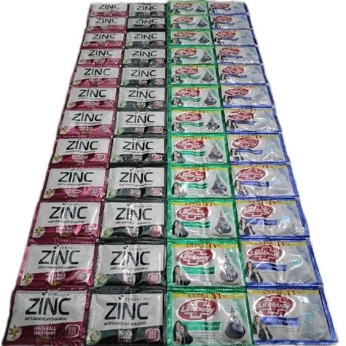 Berkilau- 4 Renteng Sampo (2 Renteng Sampo Zinc+2 Renteng Sampo Lifebuoy)