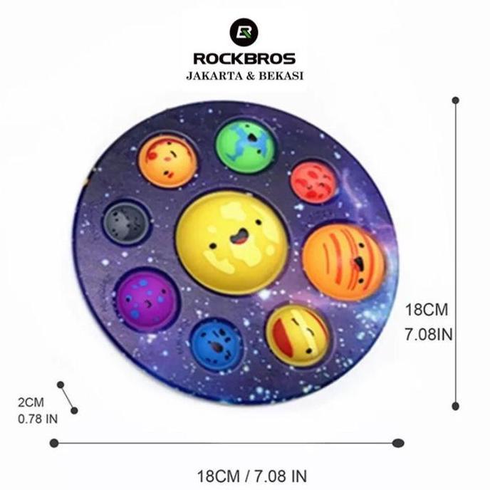 Simple Dimple Moon Planet Galaxy Fidget Toy Pop It Squishy Mainan Anak Kode 473